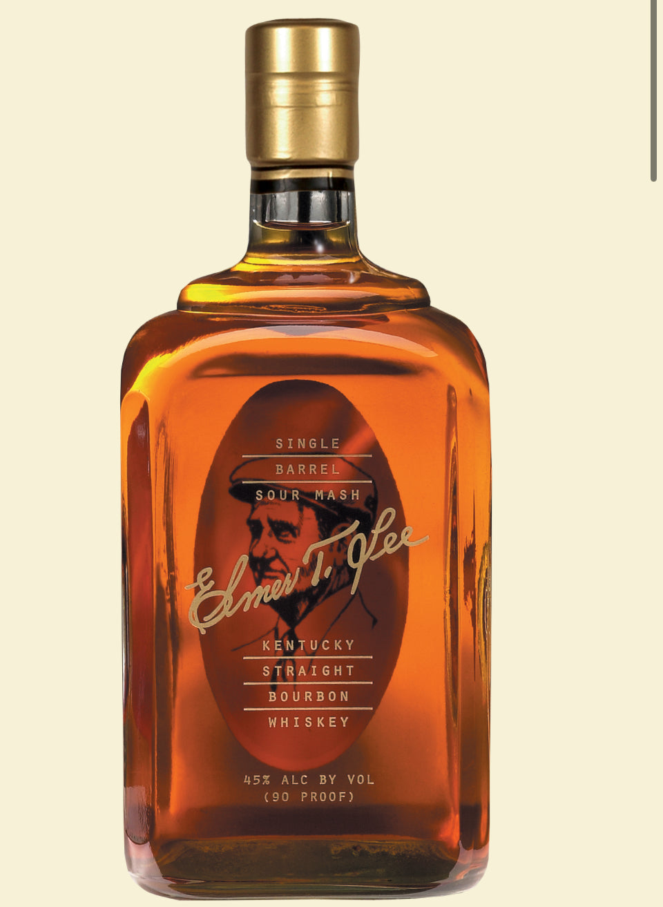 Elmer T. Lee Single Barrel Bourbon bottle