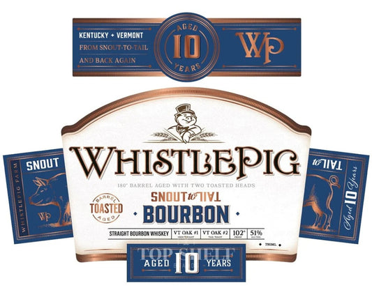 WhistlePig Snout to Tail 10 Year Old Bourbon bottle