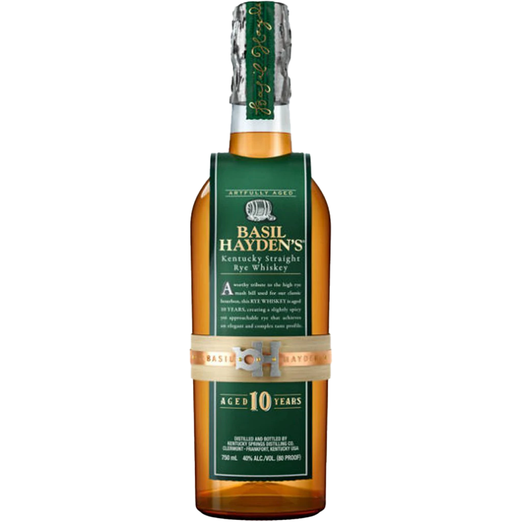 Basil Hayden's 10 Year Rye Whiskey bottle