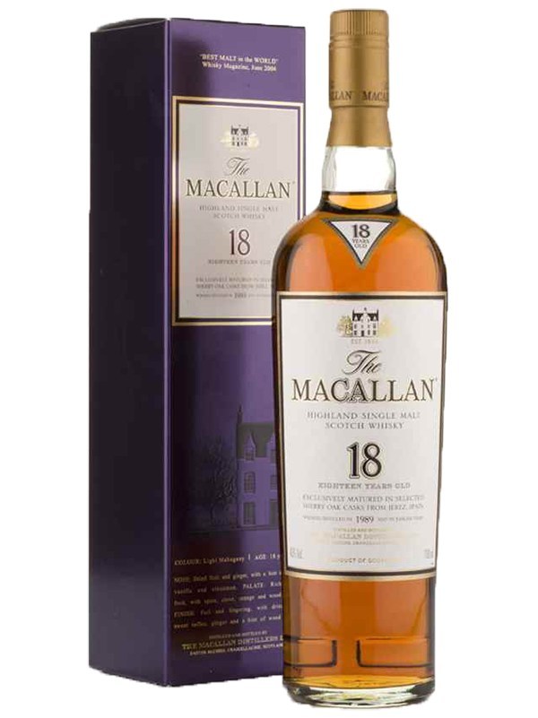 The Macallan Sherry Oak 18 Year Old Scotch Whiskey