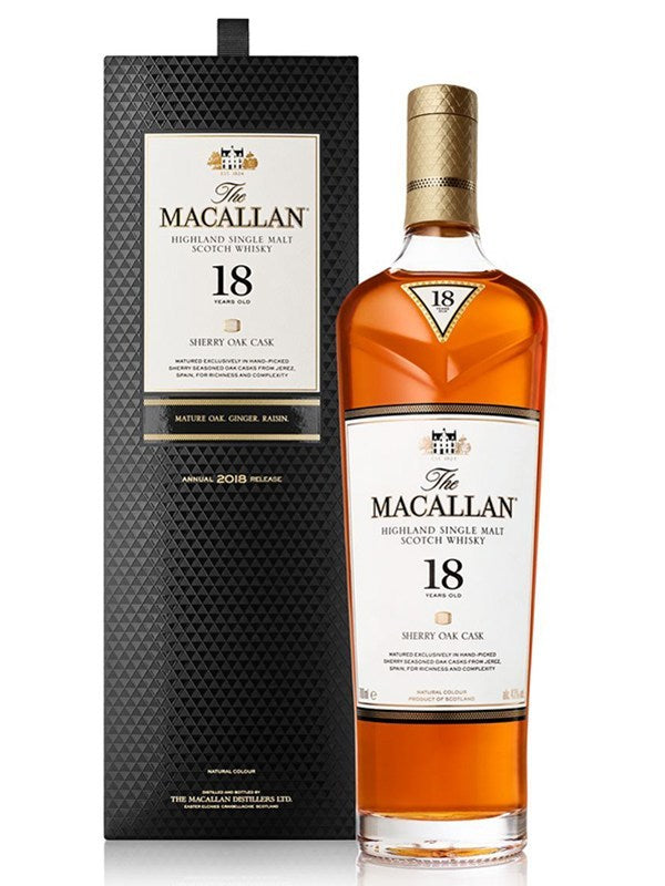 The Macallan Sherry Oak 18 Year Old Scotch Whisky 2018