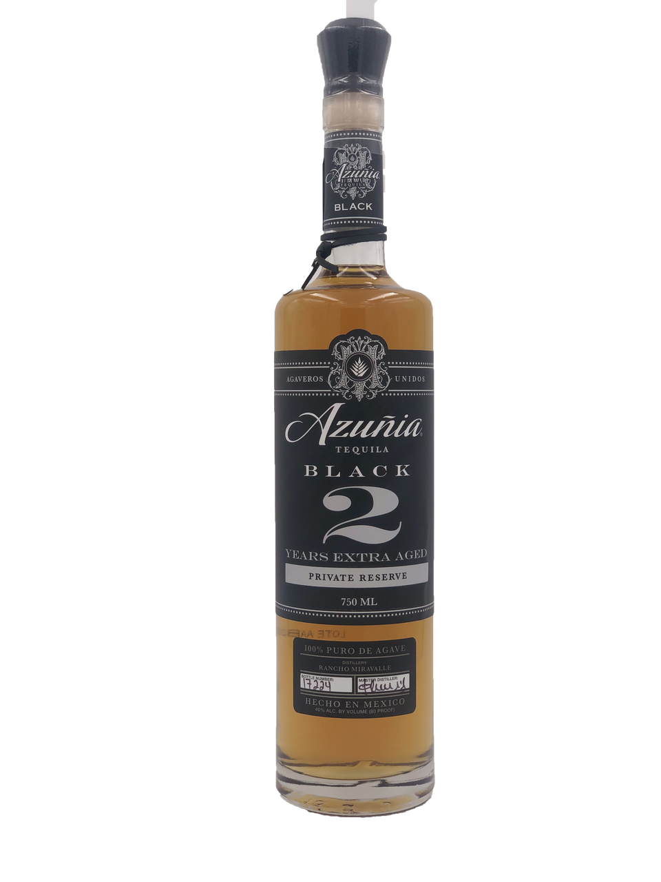 Azuñia Black 2 Year Añejo Special Edition Tequila bottle