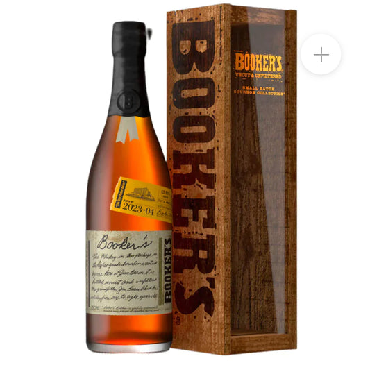 Booker’s Bourbon “Mighty Fine Batch and Story Teller” bottle
