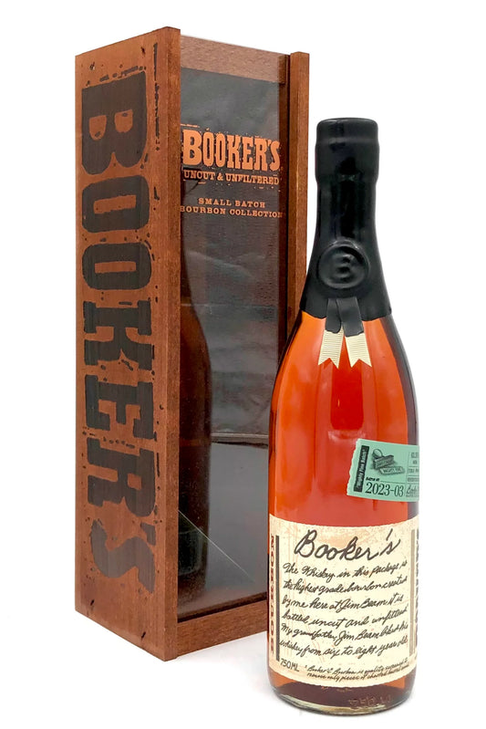 Booker’s Bourbon “Mighty Fine Batch and Story Teller” bottle
