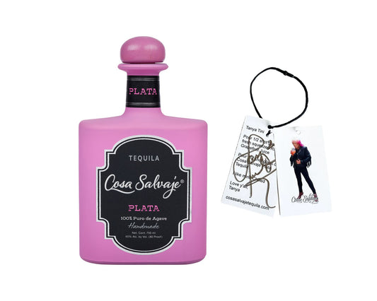 Cosa Salvaje Plata Tequila with Autograph bottle