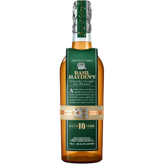Basil Hayden's 10 Year Rye Whiskey bottle