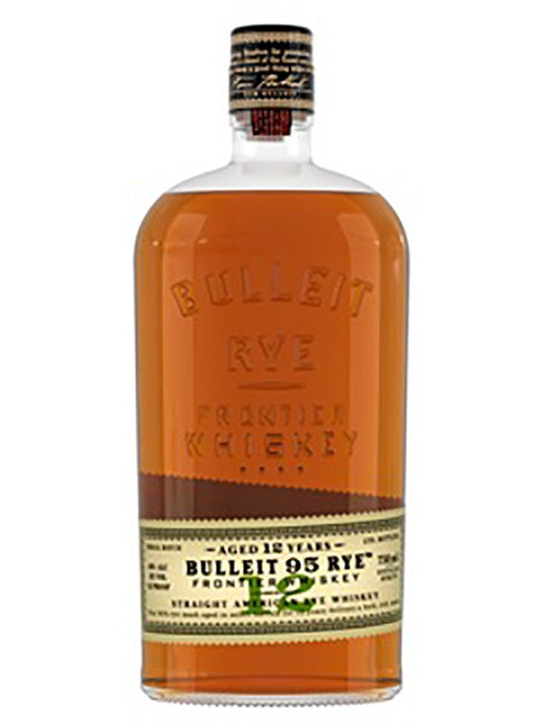 Bulleit 12 Year Old Rye Whiskey bottle