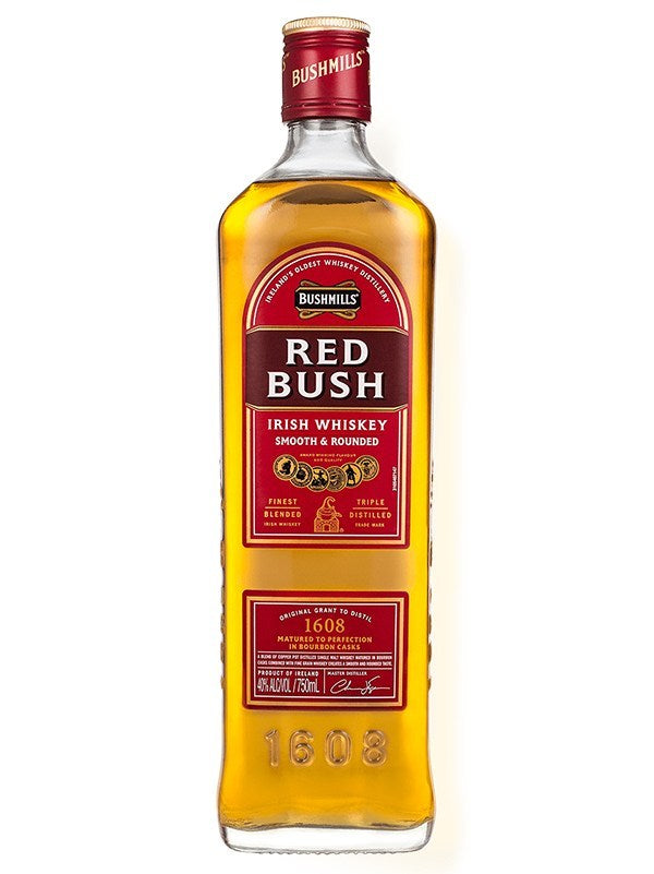 Bushmills Red Bush Irish Whiskey bottle