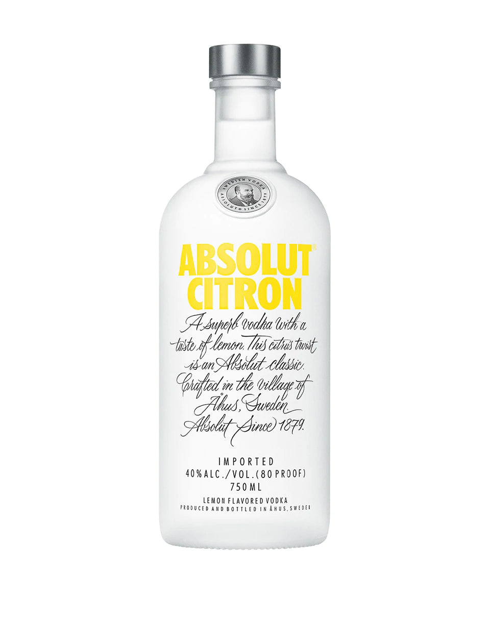 Absolut Citron Vodka bottle