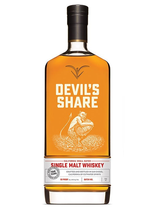 Cutwater Spirits Devil’s Share Single Malt Whiskey bottle