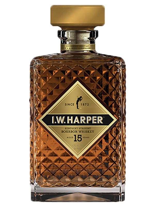 I.W. Harper 15 Year Old Bourbon Whiskey bottle