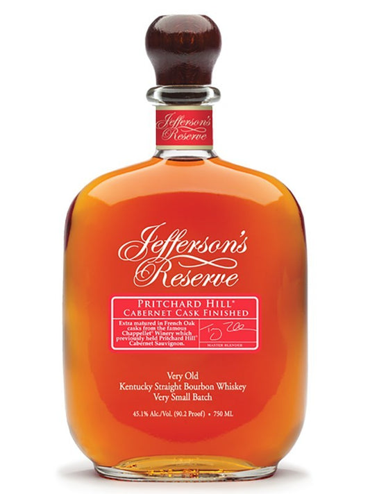 Jefferson’s Reserve Pritchard Hill Cabernet Cask Finish Bourbon Whiskey bottle