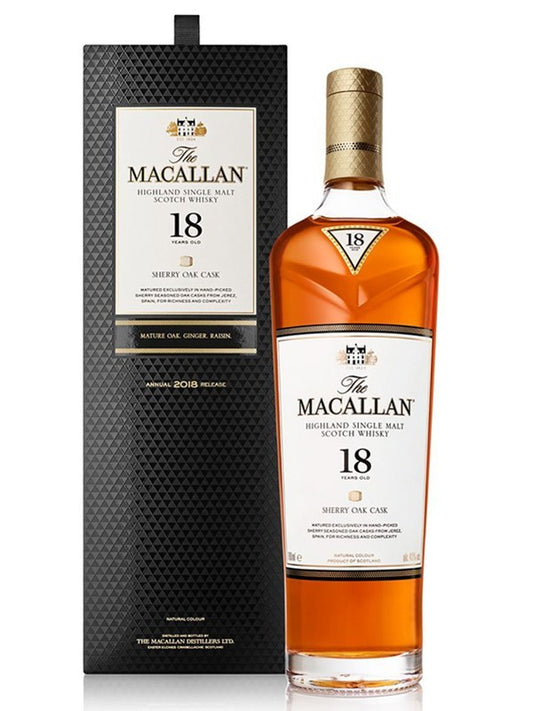 The Macallan Sherry Oak 18 Year Old Scotch Whisky 2018
