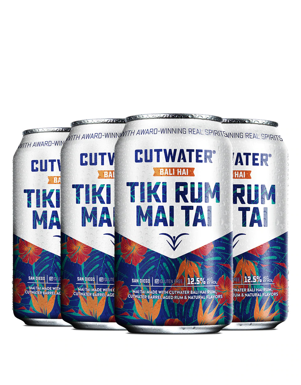Cutwater Tiki Rum Mai Tai Canned Cocktail 4PK bottle