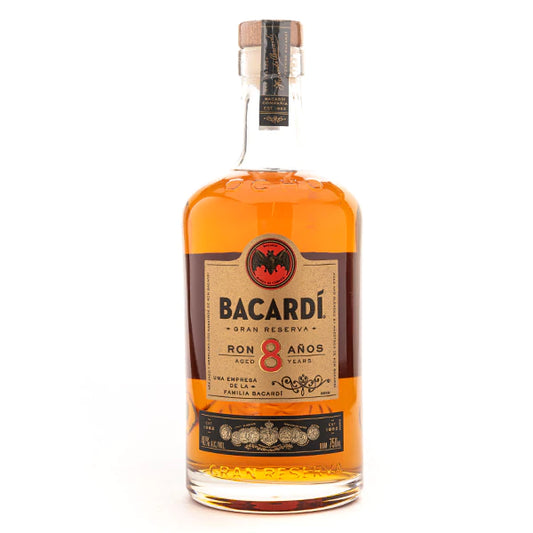 Bacardi 8 Year Aged Rum bottle