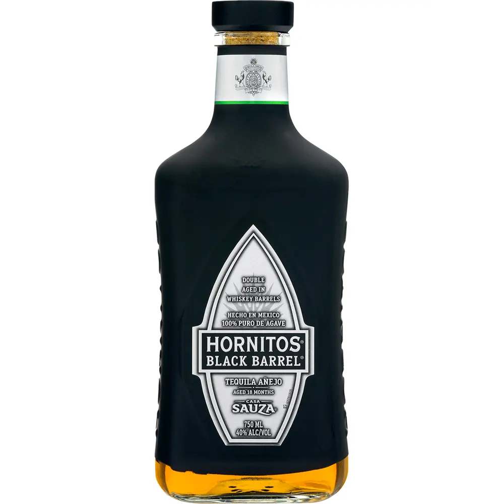 Black Barrel Hornitos Tequila bottle
