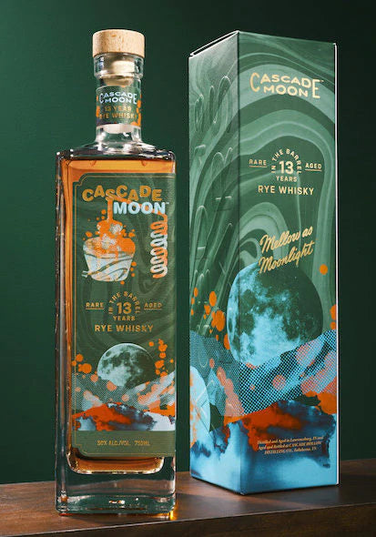 Cascade Moon Rare Aged 13 Year Old Rye Whisky bottle