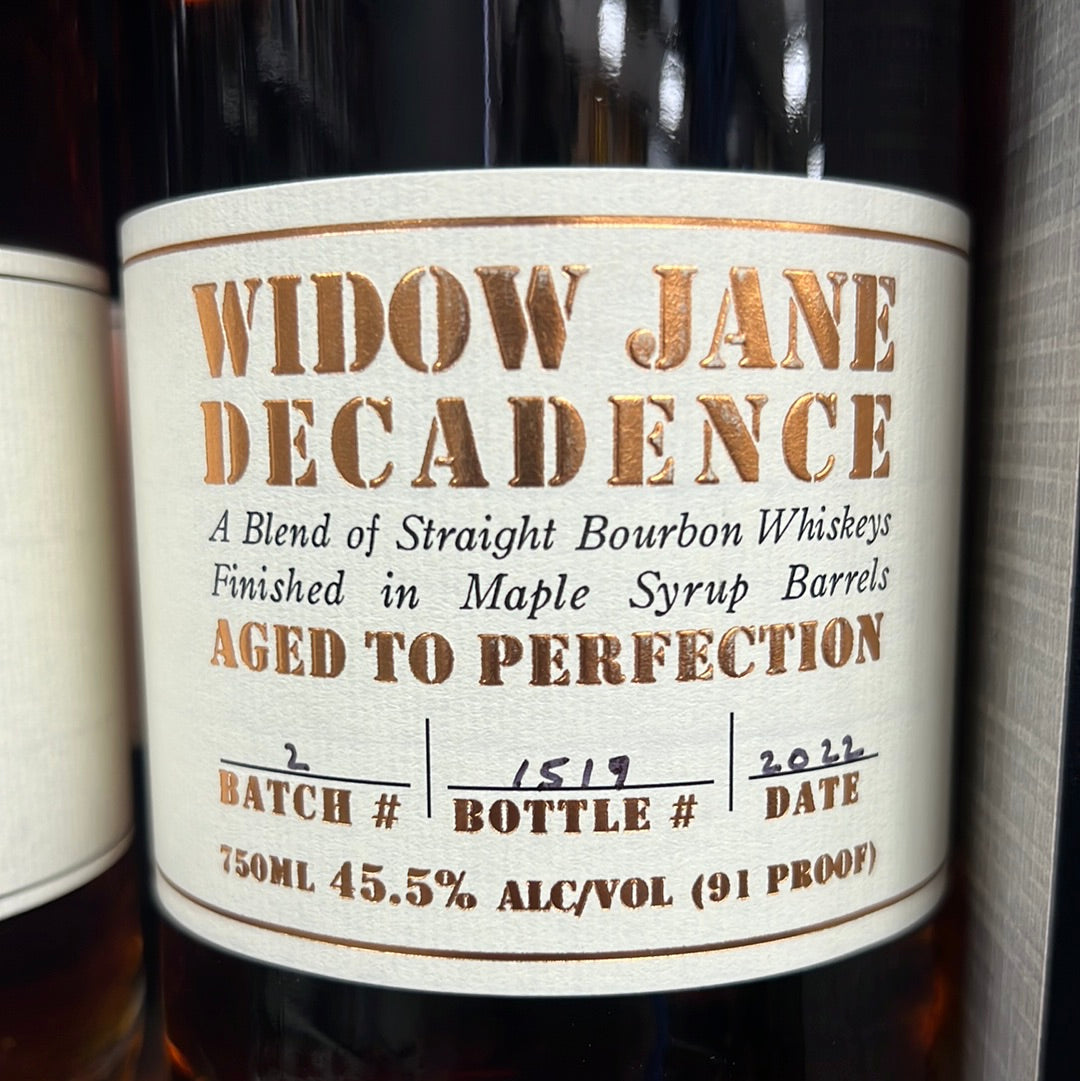 Widow Jane Decadence bottle