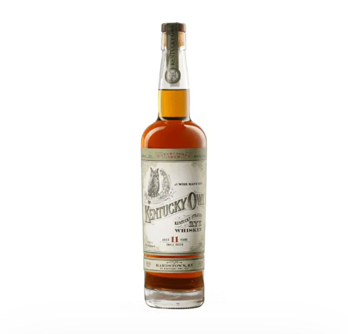 Kentucky Owl 11 Year Old Rye Whiskey BATCH 2 bottle