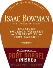 Bowman Isaac Port Barrel Finished Straight Bourbon Whiskey