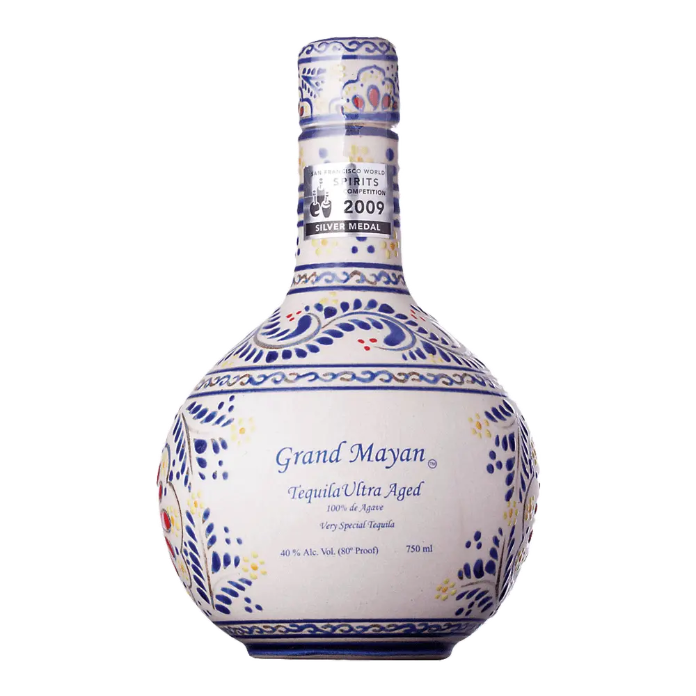 Grand Mayan Extra Aged Anejo Tequila bottle