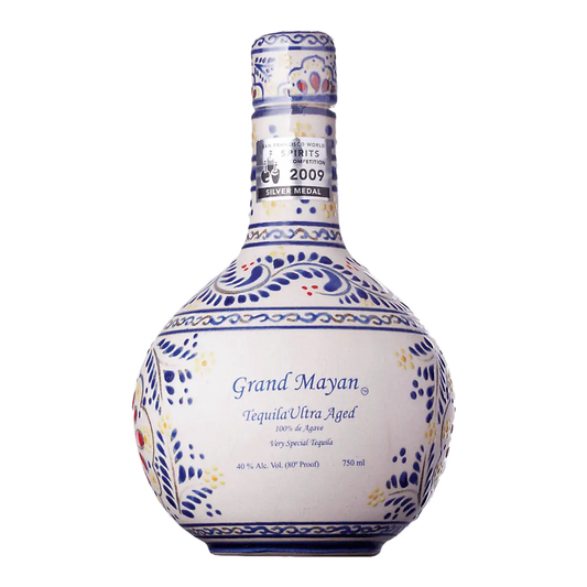 Grand Mayan Extra Aged Anejo Tequila bottle