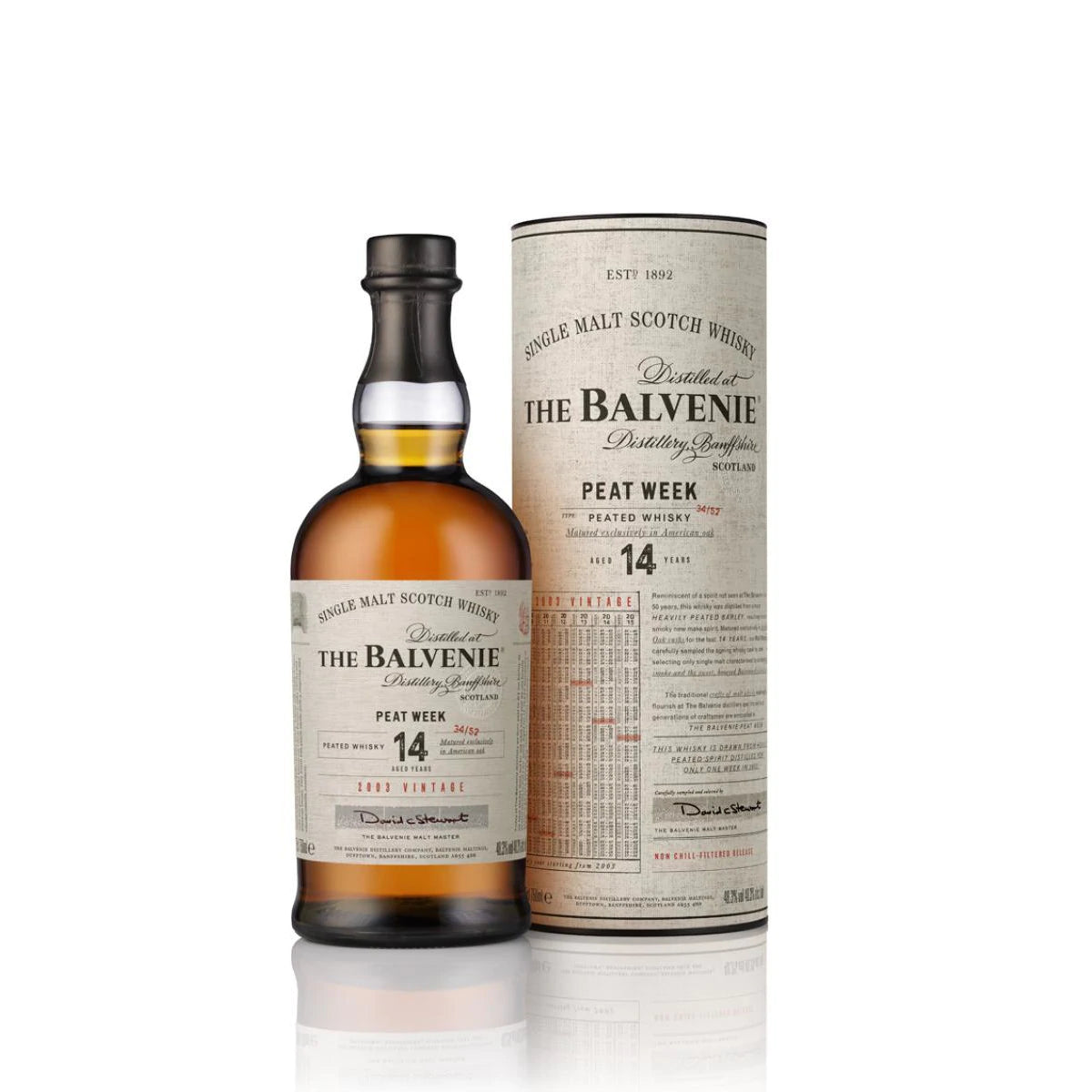 The Balvenie 14 Year Old Peat Week Scotch bottle