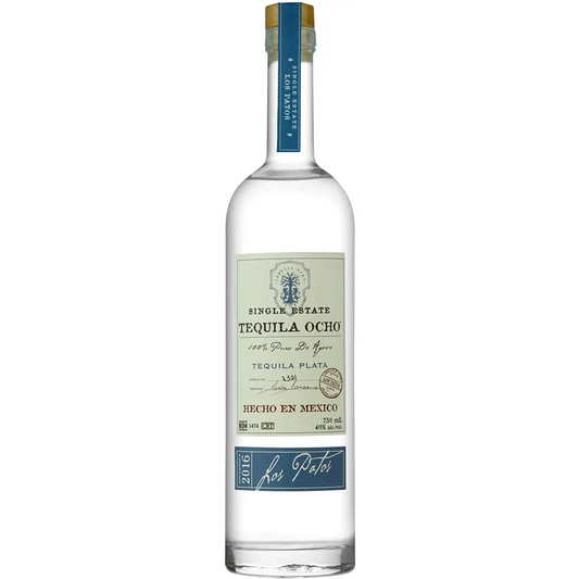 Tequila Ocho Plata bottle