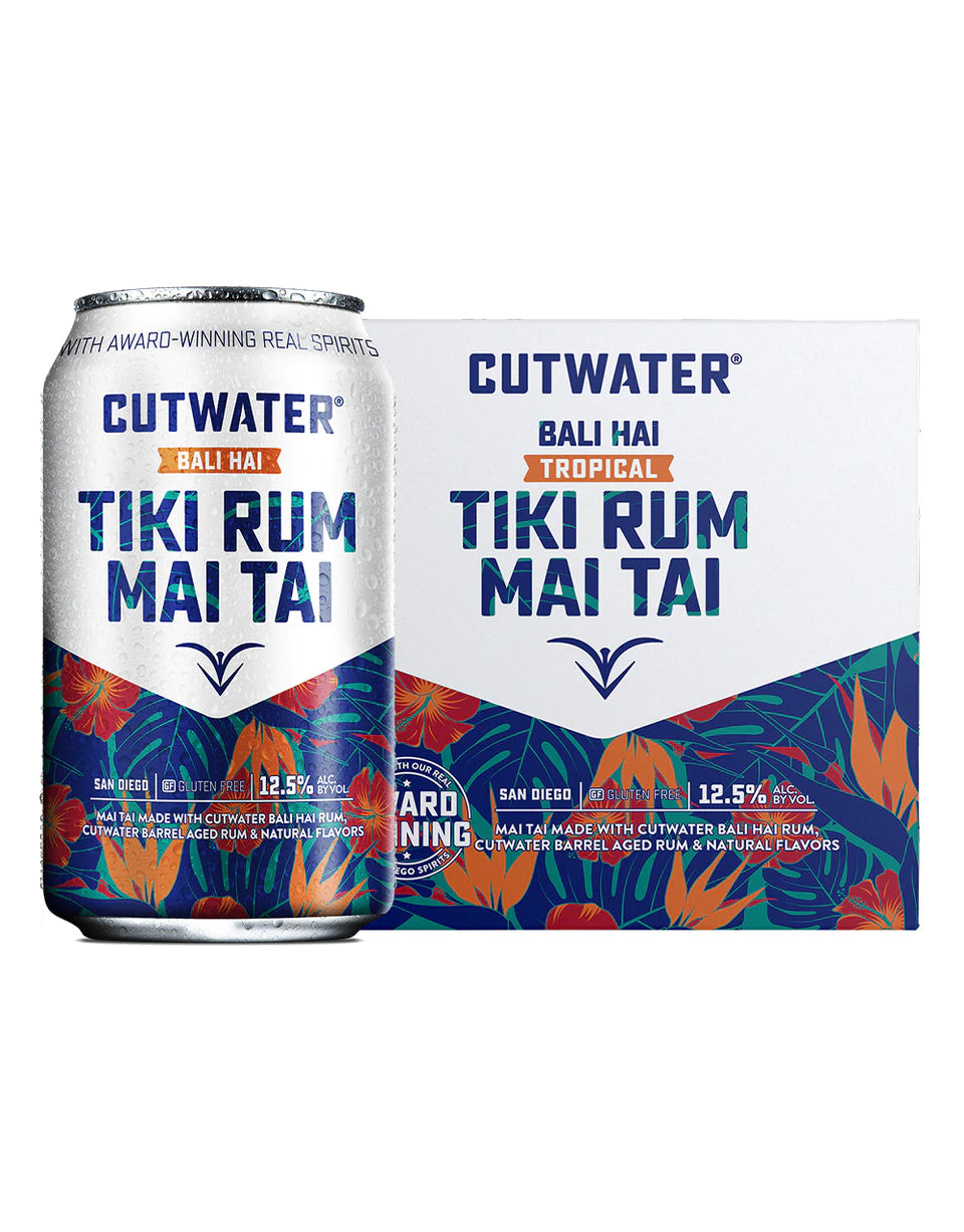 Cutwater Tiki Rum Mai Tai Canned Cocktail 4PK bottle